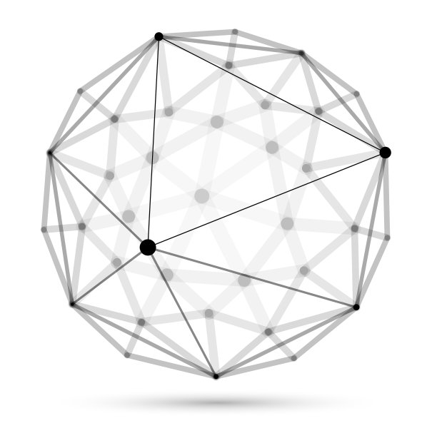 摘要三维网格球点连通图片下载