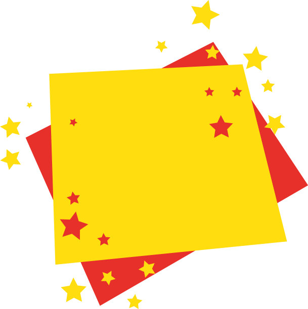 提供标签广场与星星装饰在白色图片下载