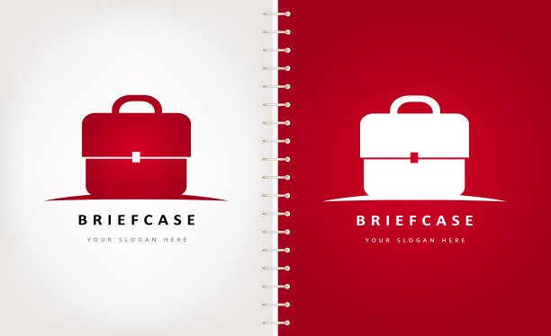 公文包向量。演示模板。图片下载