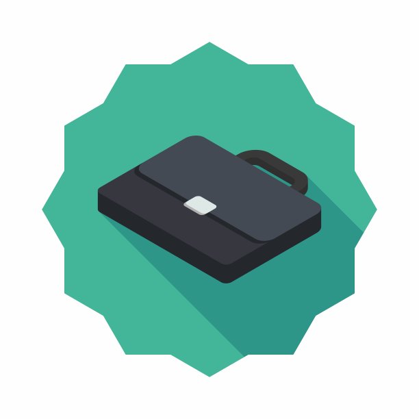 公文包左视图图标矢量等距。图片下载