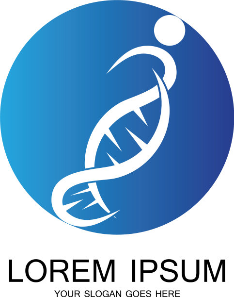 人类DNA标志图标设计图片下载