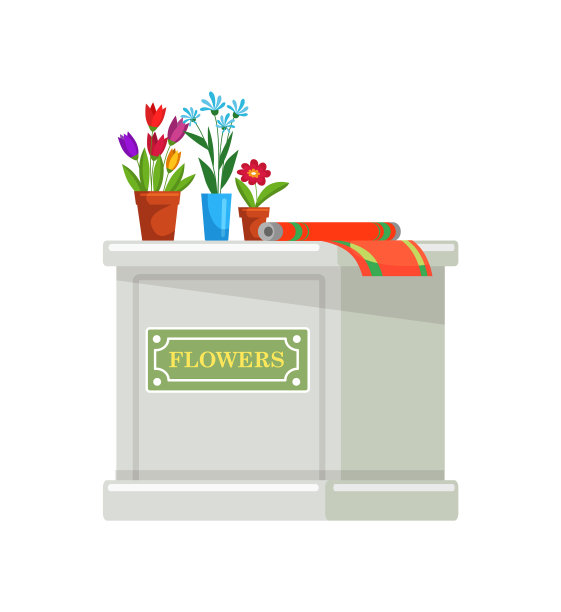 书桌上有盆花包装纸图片下载