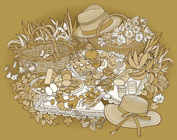 烧烤手绘涂鸦图片下载