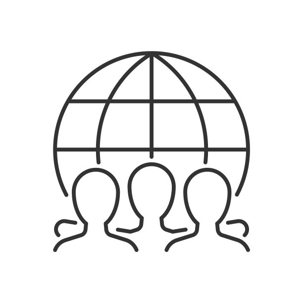 白色背景上的社交网络线性图标图片下载