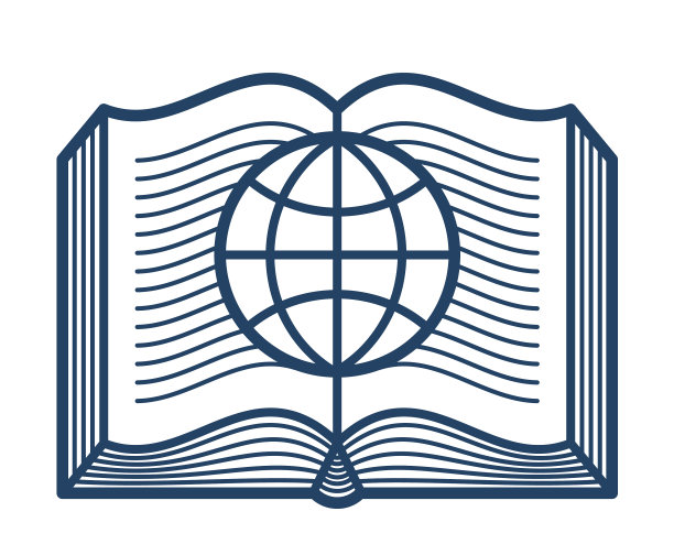 打开的书本地球线性图标地理图片下载