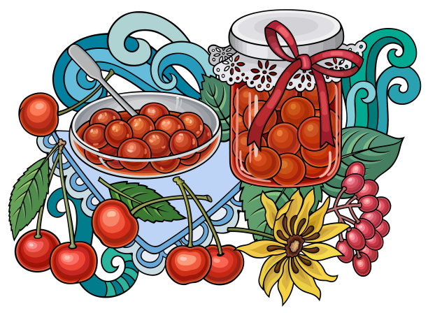 莓花手绘涂鸦图片下载