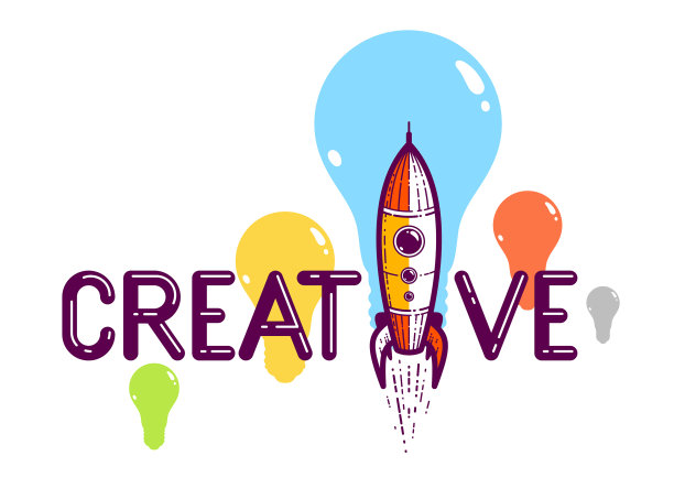 用火箭代替字母I的创意词图片下载