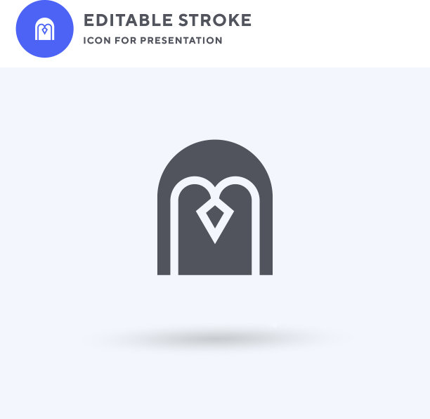 企鹅图标填充平面标志固体图片下载