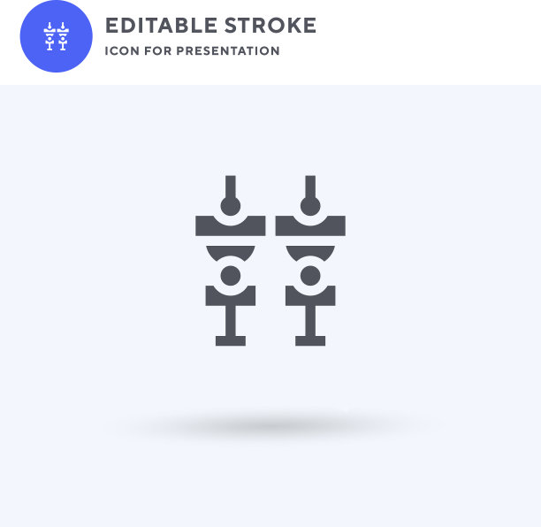 串图标填充平面标志固体图片下载