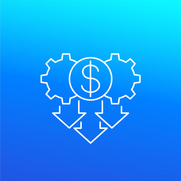 线性设计中的成本降低图标图片下载