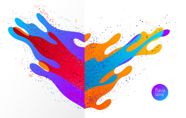 抽象的彩色熔岩流体气泡梯度图片下载