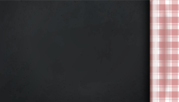 黑色的空白板和红色的野餐桌布图片下载