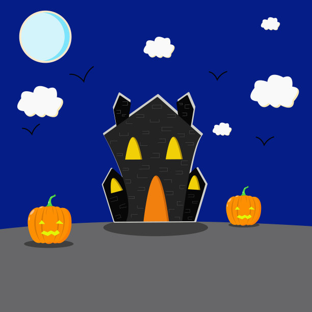 万圣节背景满是闹鬼的城堡图片下载