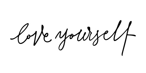 爱自己的句子手写元素图片下载