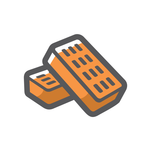 建筑用砖的卡通图片下载