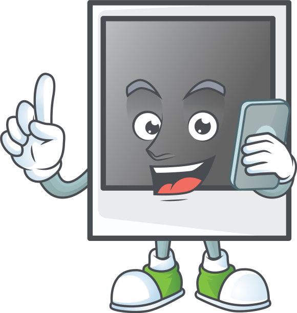 一个画快乐空的宝丽来相框图片下载