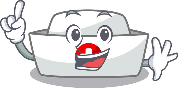 一个手指护士帽吉祥物卡通人物图片下载