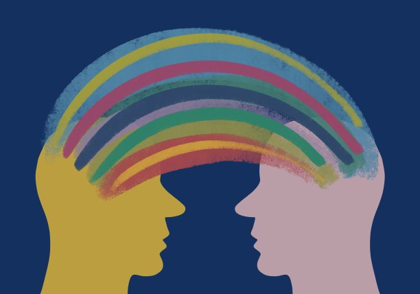 图形绘制心灵感应。同理心。用思想交流图片下载