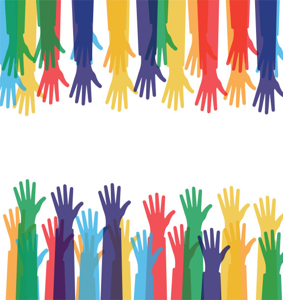 一群不同的人聚集在一起。合作，团结，伙伴关系，协议，团队合作，图片下载