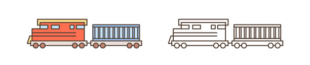 现代火车机车标志着商业铁路图片下载