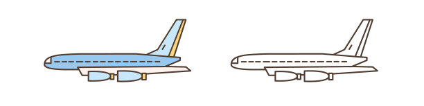 客运客机或货运客机符号图片下载