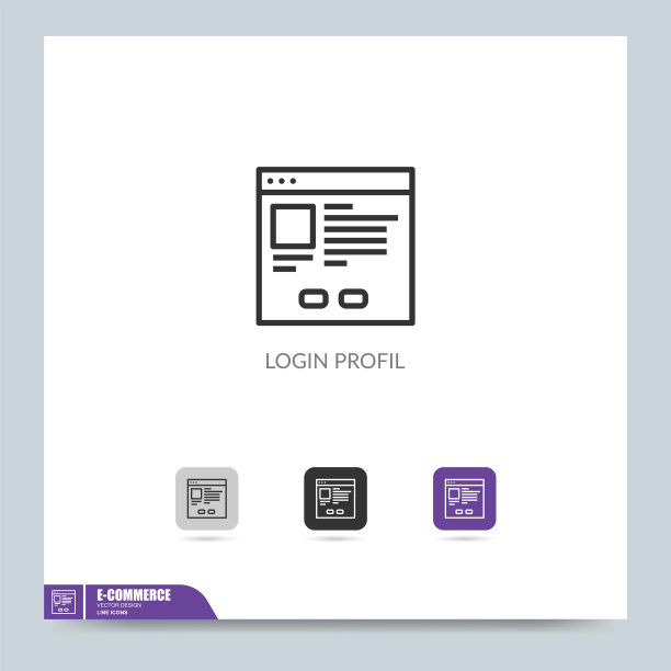 现代电子商务图标符号标识平面设计图片下载
