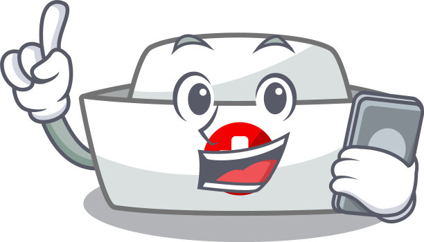 卡通设计护士帽讲电话图片下载