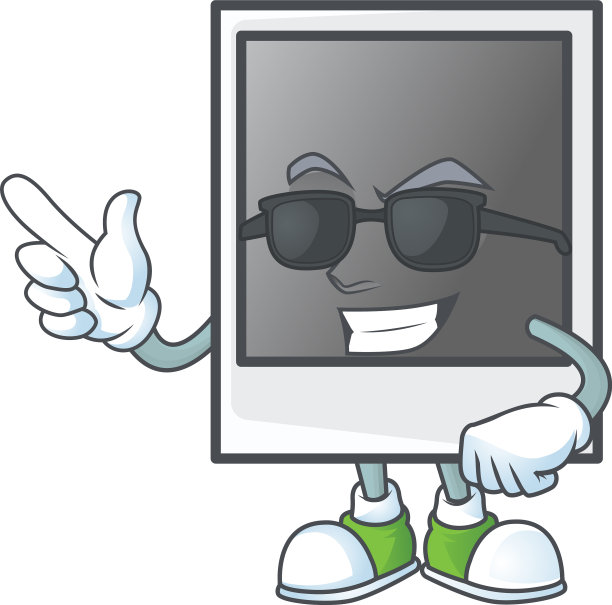 酷空宝丽来相框戴眼镜图片下载