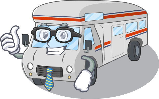 酷和聪明的商人露营车穿图片下载