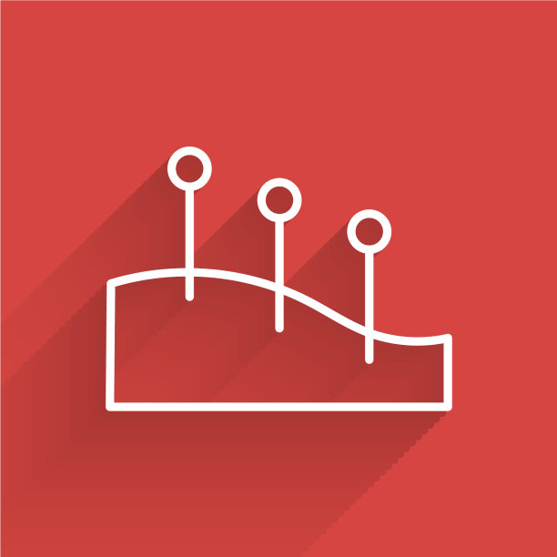 白线针灸疗法图标孤立图片下载