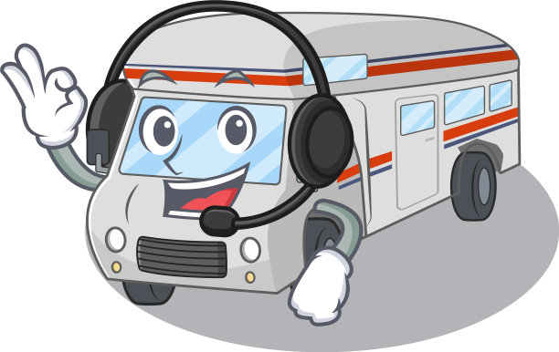 快乐露营车吉祥物设计风格穿着图片下载