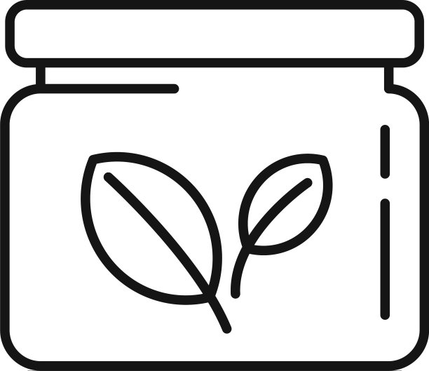 草本面霜图标轮廓风格图片下载