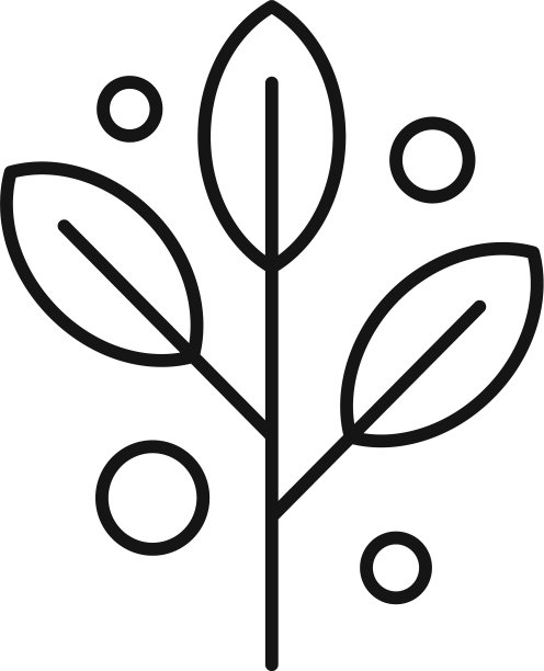 草本分支图标轮廓样式图片下载