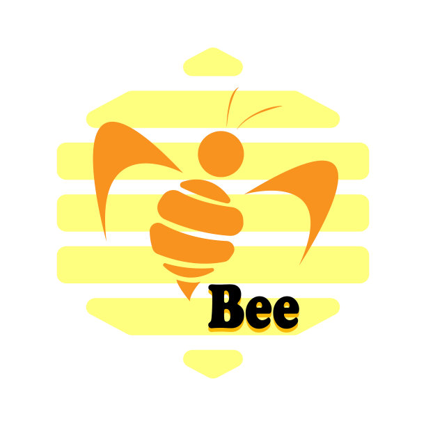 蜜蜂标志设计模板图片下载