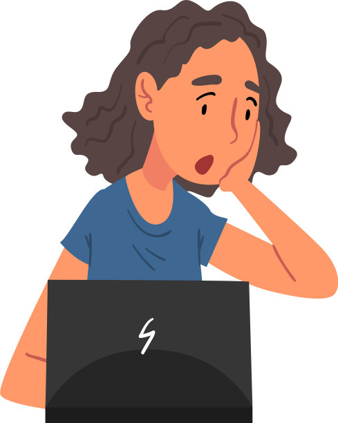 压力山大的女办公室经理坐在图片下载