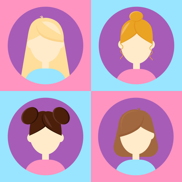 设置4头像为用户扁平圆形图标fem图片下载