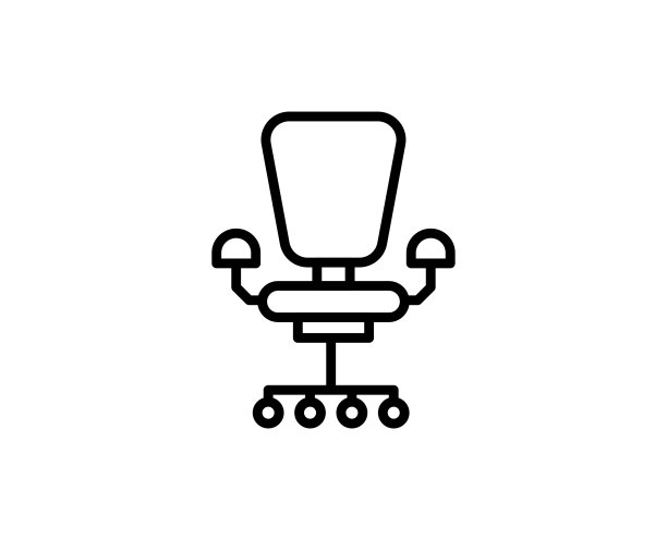 办公椅线条图标图片下载