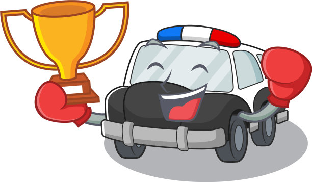 神奇的拳击冠军警车吉祥物图片下载