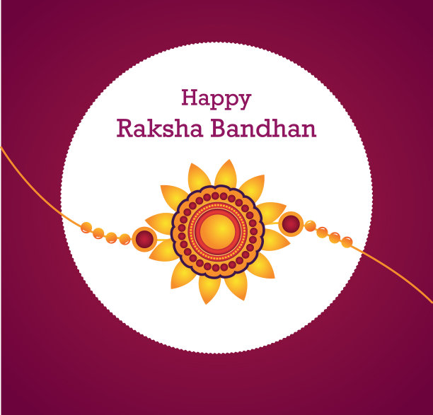 为raksha bandhan设计的彩色贺卡图片下载