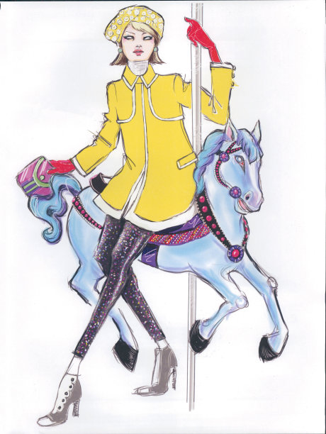 手绘时尚女性图片下载