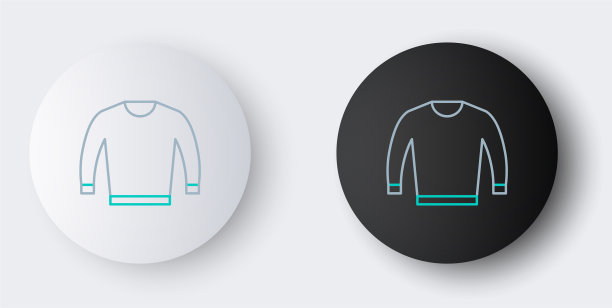 线毛衣图标孤立的灰色背景图片下载