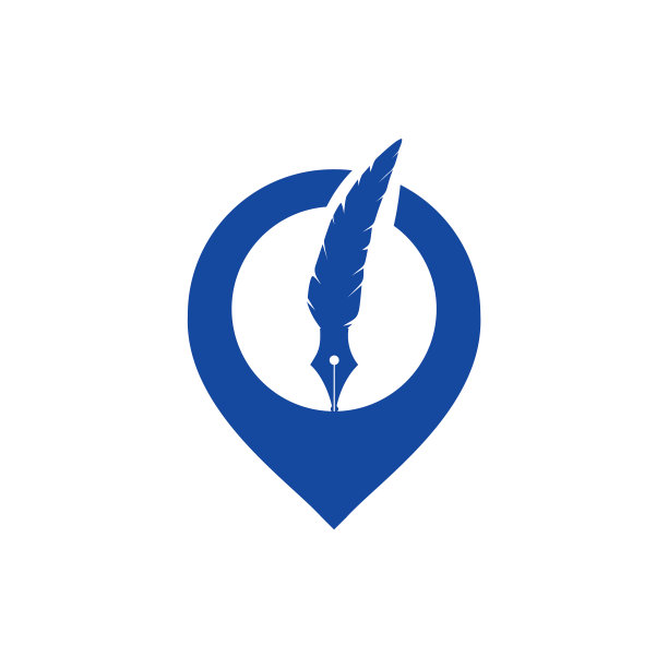 羽毛大头针标识设计图片下载