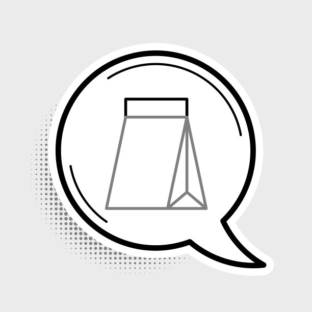 线袋咖啡豆图标孤立在灰色图片下载