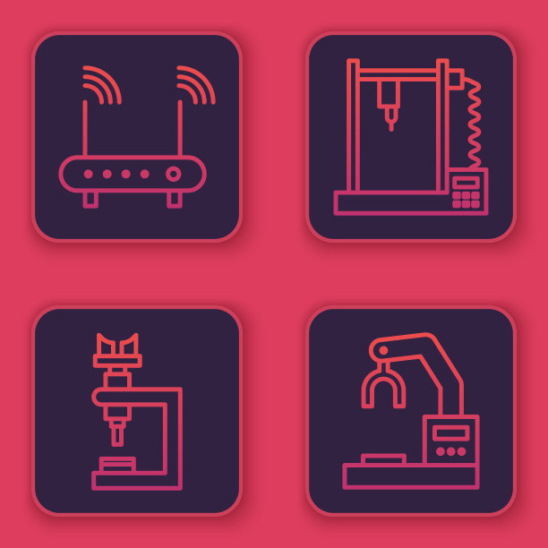 设置线路路由器和wi-fi信号显微镜3d图片下载