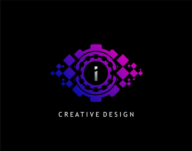 数字眼我信数据标志现代网络眼图片下载