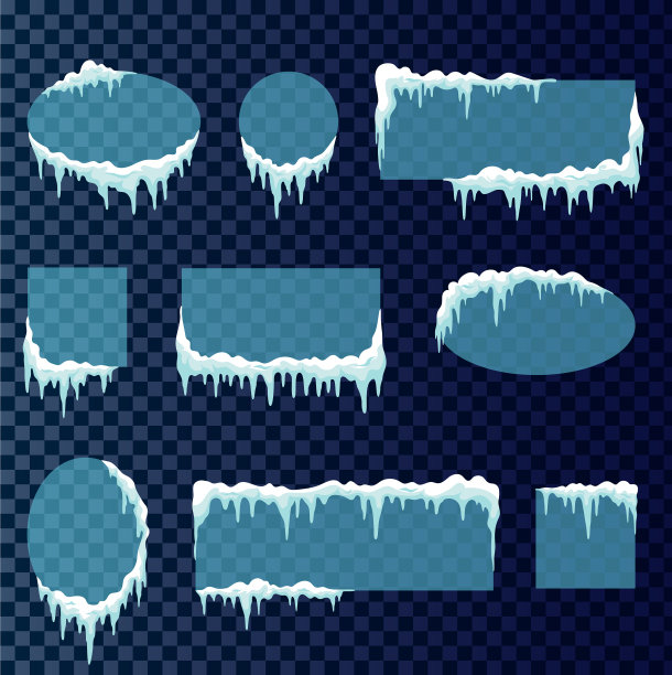 有雪和冰的框架图片下载