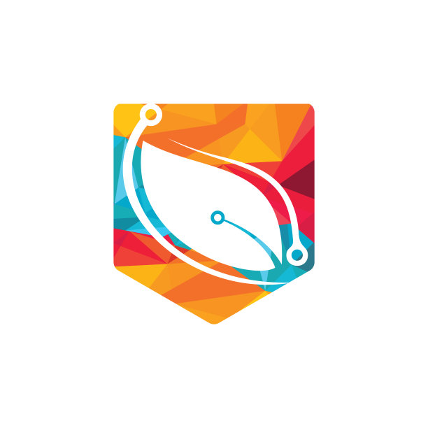 数码树叶标志设计图片下载