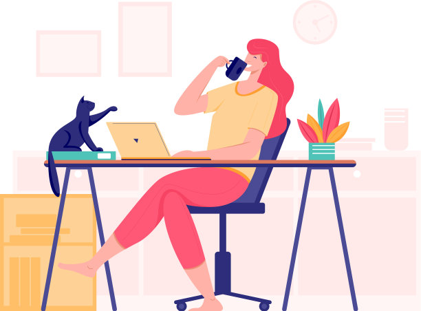 在家工作自由职业者的概念图片下载