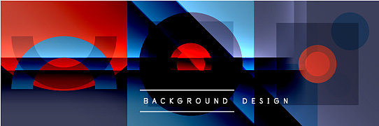 带有圆形的新孟菲斯几何图案图片下载