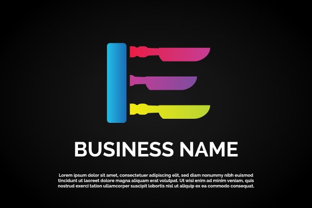 独特的标志模板餐厅字母e字母组合图片下载